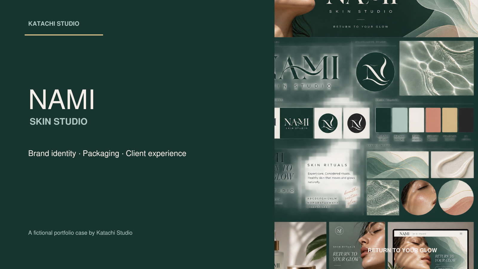 Nami skincare and wellness identity concept