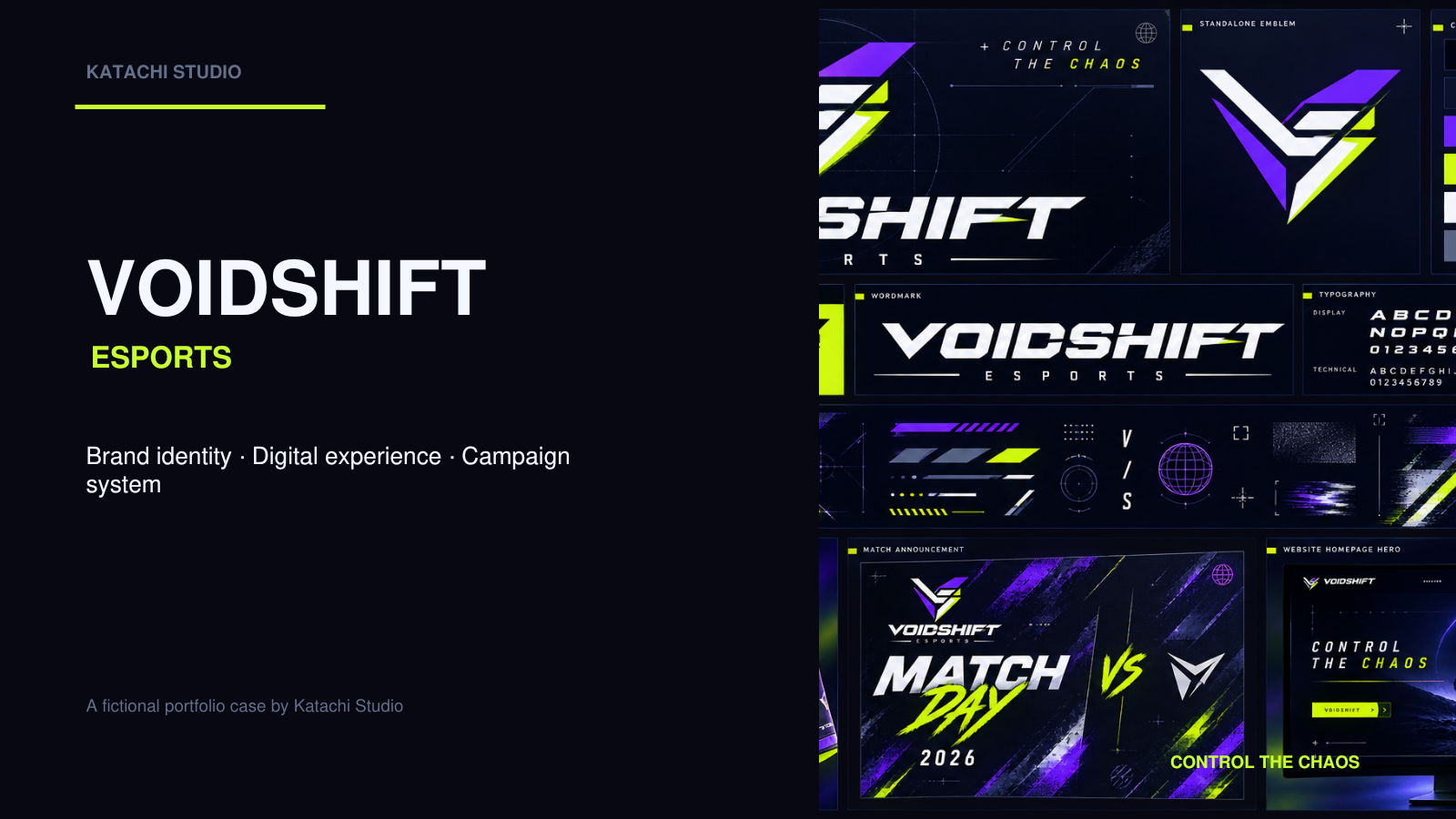 Voidshift esports identity concept